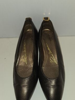 Thomas Wallace Brown Leather Pointed Toe Flats | Minimalist Work Shoes Size 7